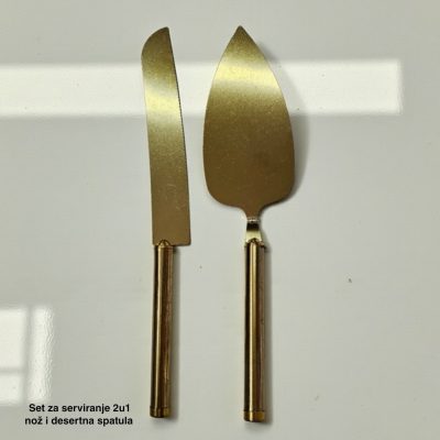 Set za serviranje 2 - nož i desertna spatula, noz sa secenje kolaca, noz ta tortu