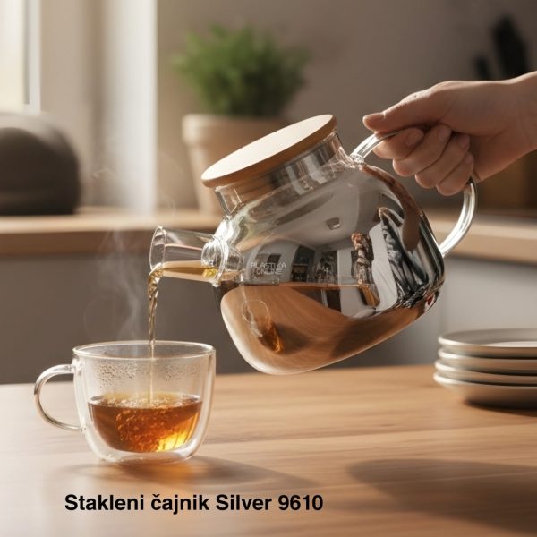 Stakleni čajnik Silver 9610 , čajnik, čajnik sa filterom
