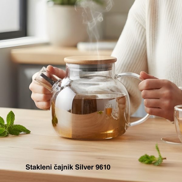 Stakleni čajnik Silver 9610 , čajnik, čajnik sa filterom