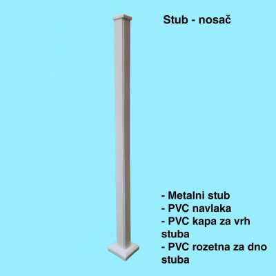 Noseći stub za pvc ograde