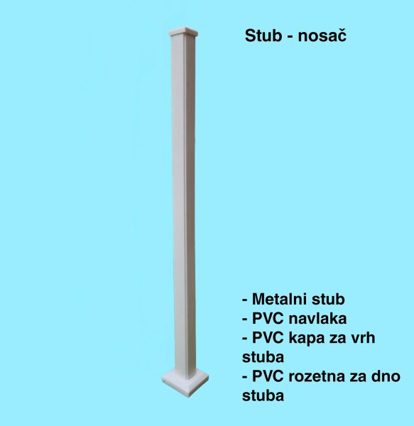 Noseći stub za pvc ograde