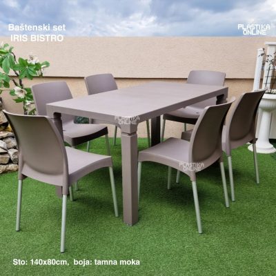 Baštenska garnitura Iris Bistro tamna moka