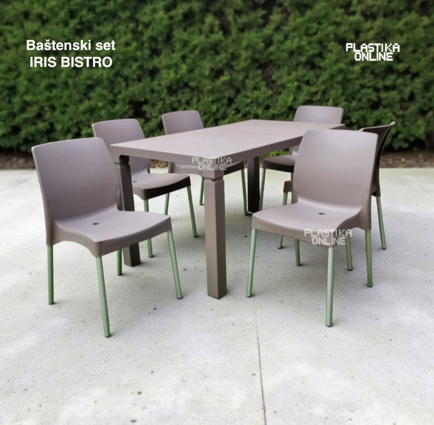 Baštenska garnitura Iris Bistro tamna moka