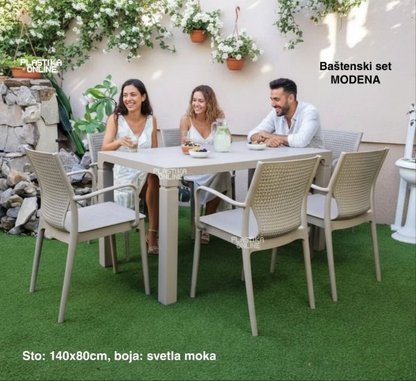 baštenska garnitura modena 6 stolica i sto