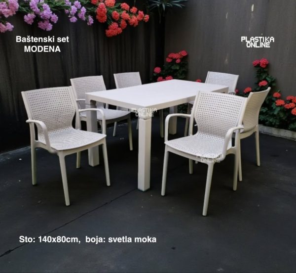 baštenska garnitura modena 6 stolica i sto
