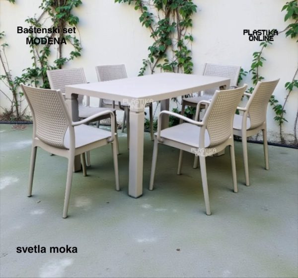 baštenska garnitura modena 6 stolica i sto