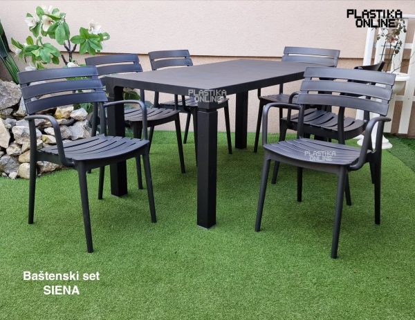 Baštenska garnitura Siena antracit