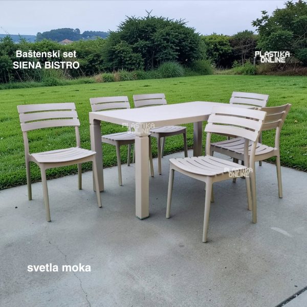 Baštenska garnitura Siena Bistro svetla moka