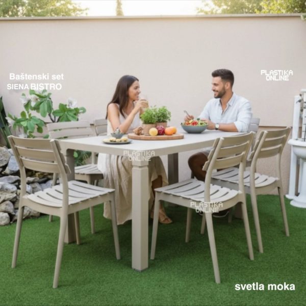 Baštenska garnitura Siena Bistro svetla moka