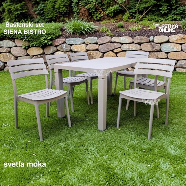 Baštenska garnitura Siena Bistro svetla moka