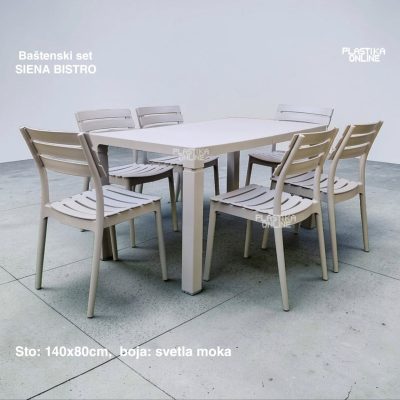 Baštenska garnitura Siena Bistro svetla moka