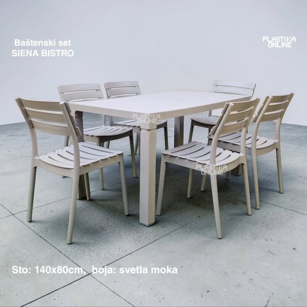 Baštenska garnitura Siena Bistro svetla moka