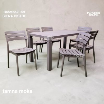 Baštenska garnitura Siena Bistro tamna moka