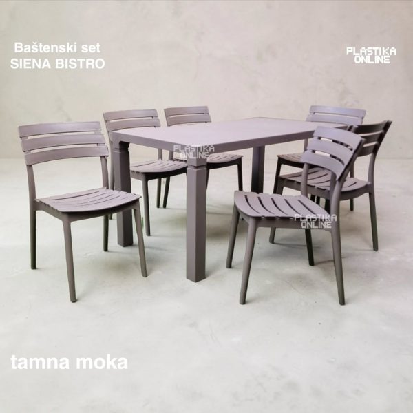 Baštenska garnitura Siena Bistro tamna moka