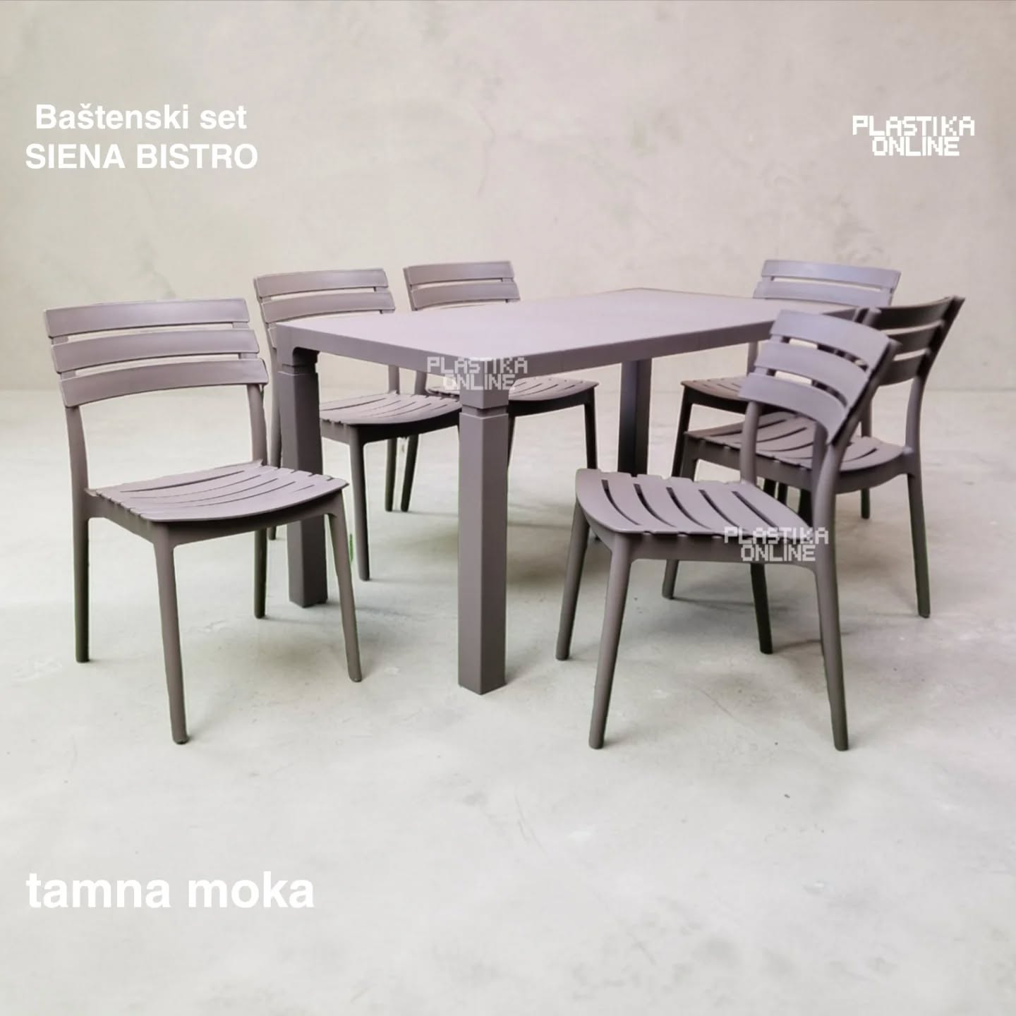 Baštenska garnitura Siena Bistro tamna moka