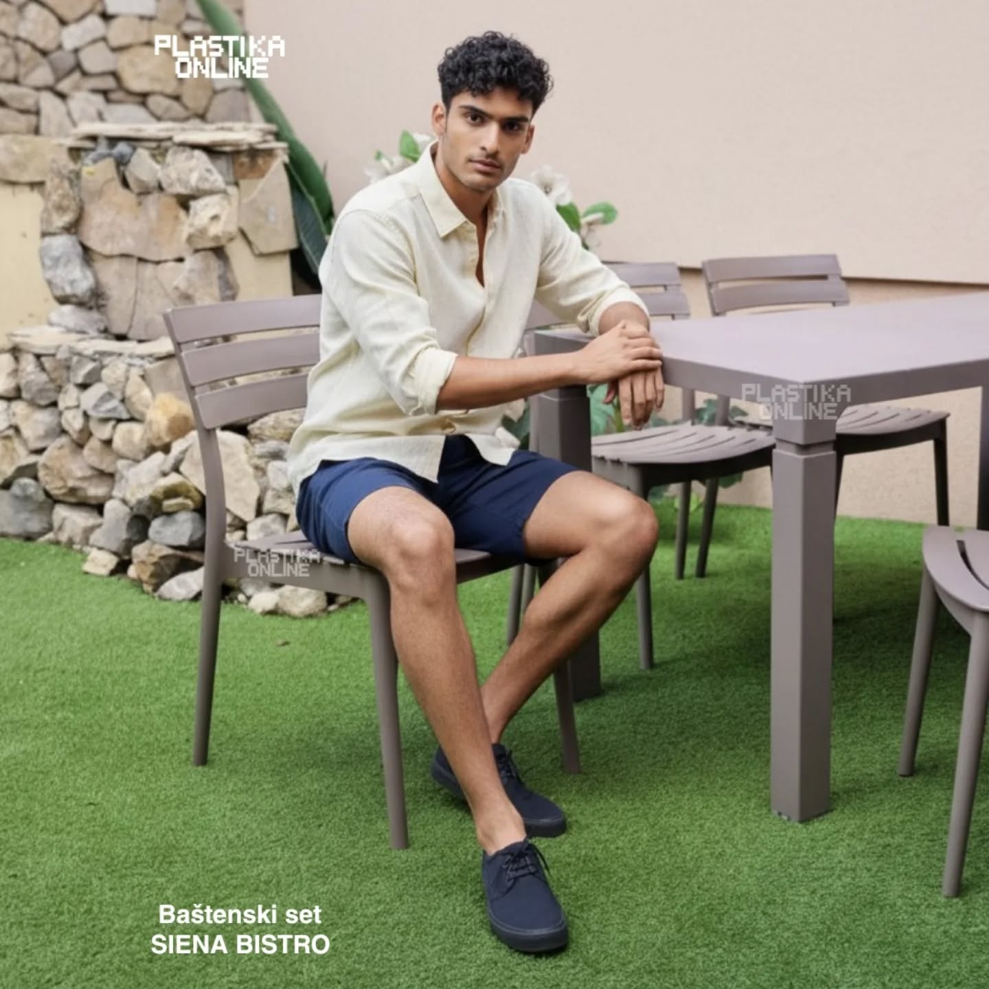 Baštenska garnitura Siena Bistro tamna moka