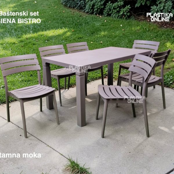 Baštenska garnitura Siena Bistro tamna moka