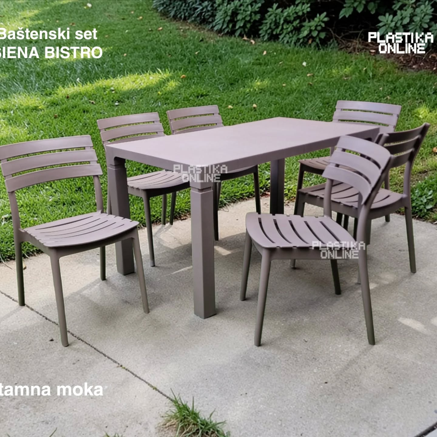 Baštenska garnitura Siena Bistro tamna moka