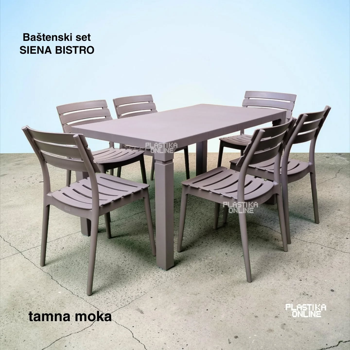 Baštenska garnitura Siena Bistro tamna moka