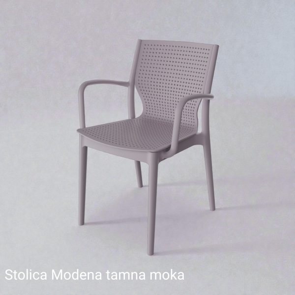 plastična stolica Modena tamna moka