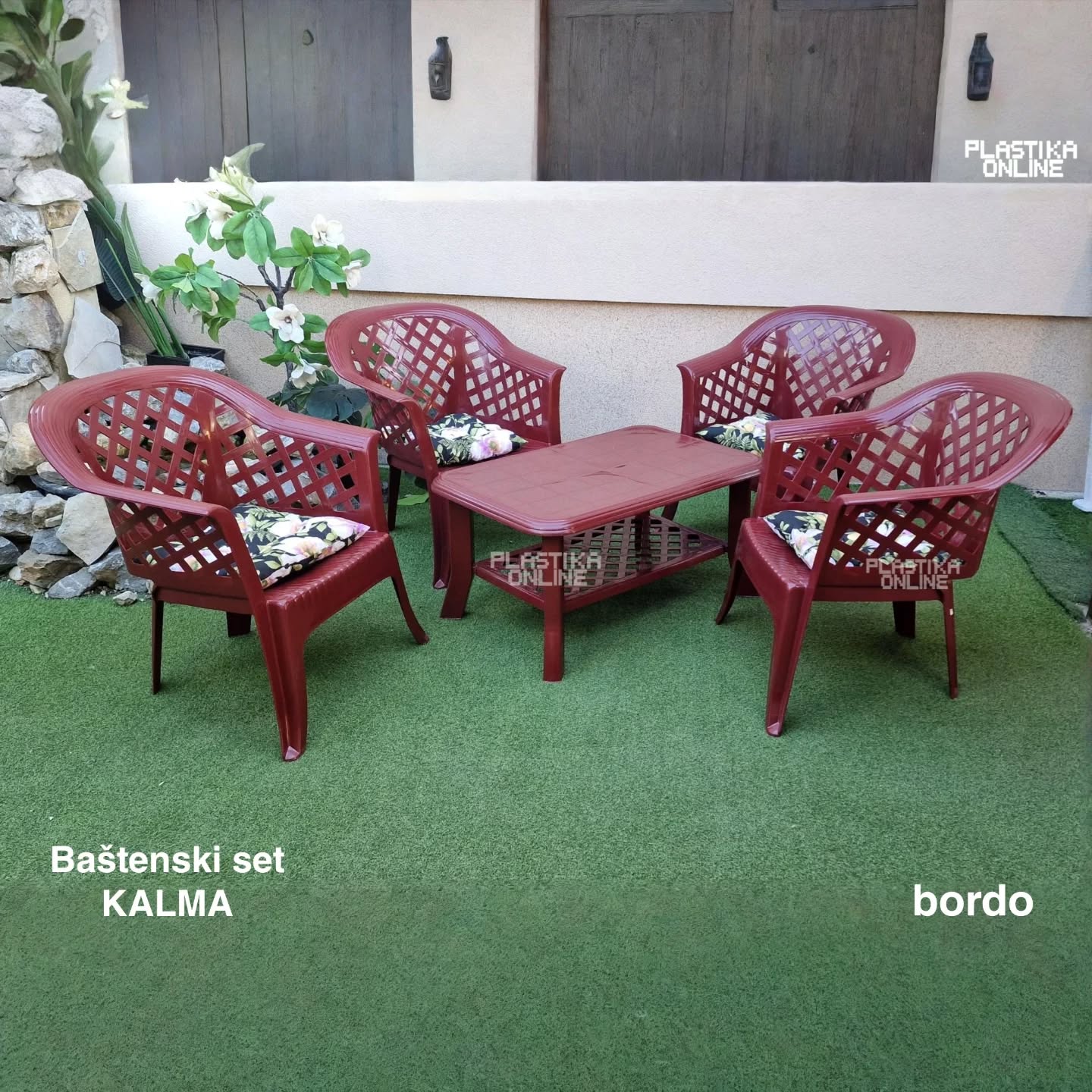 Baštenska garnitura Kalma Bordo