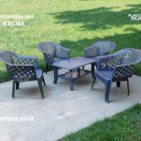 Baštenska garnitura Kalma Tamno siva
