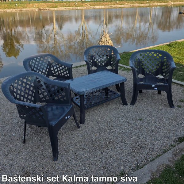 Baštenska garnitura Kalma Tamno siva