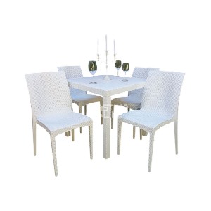Baštenski set DALIA LUX sto 75×75 i 4 Dalia ratan stolice