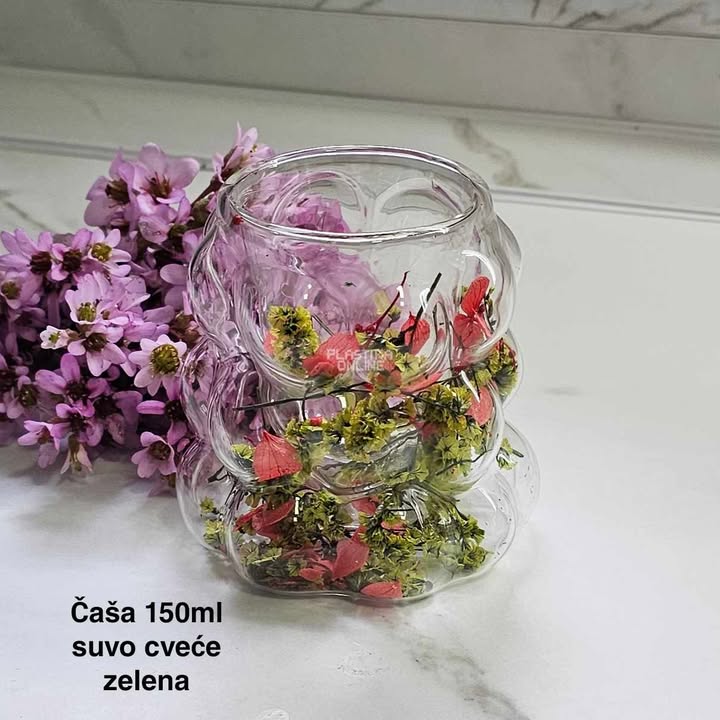 Čaša 150ml, čaše, čaše sa suvim cvećem
