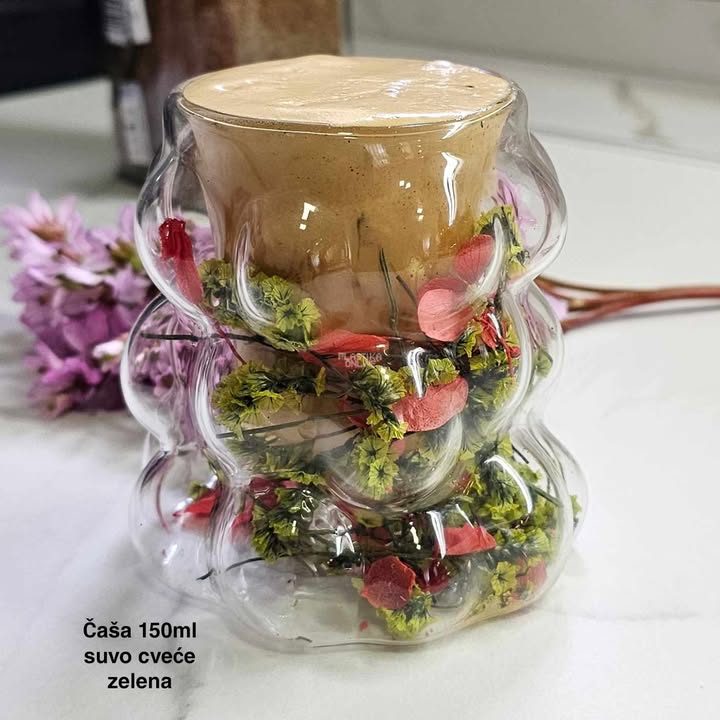 Čaša 150ml, čaše, čaše sa suvim cvećem