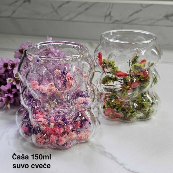 Čaša 150ml, čaše, čaše sa suvim cvećem