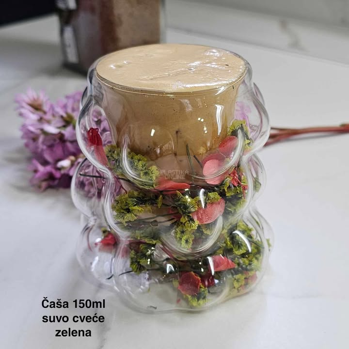 Čaša 150ml, čaše, čaše sa suvim cvećem