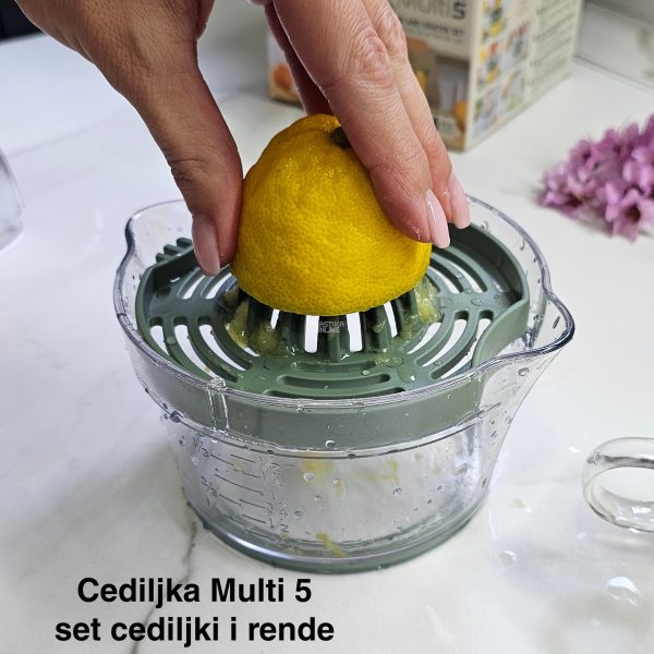 Cediljka Multi 5, Višenamenska cediljka za limun, Separator za jaja, Rende za kuhinju, Posuda sa menzurom, Kuhinjski set