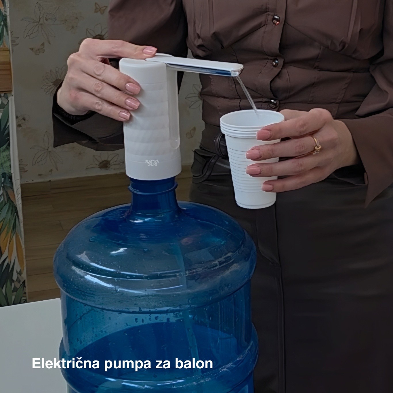 Električna pumpa za vodu H13, Pumpa za balone za vodu, USB pumpa za vodu, Prenosna pumpa za vodu bela