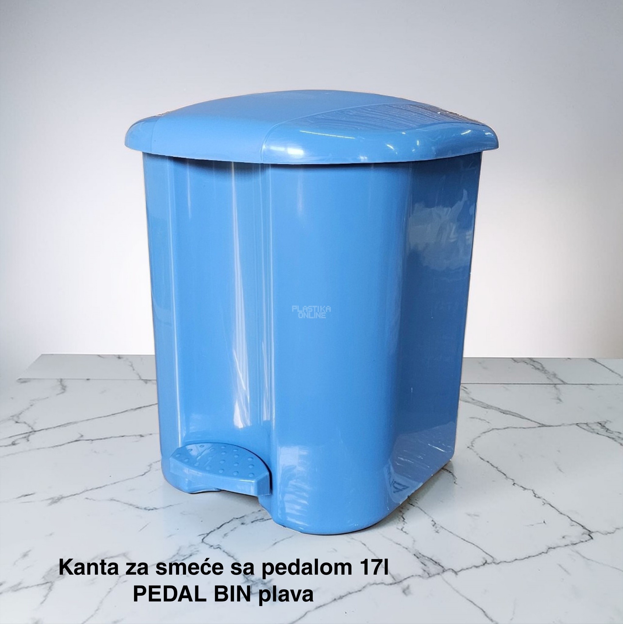 Kanta za smeće sa pedalom 17l , kanta za otpad, kanta za smeće, kanta za kuhinju, kanta za kupatilo, kanta za kancelariju plava