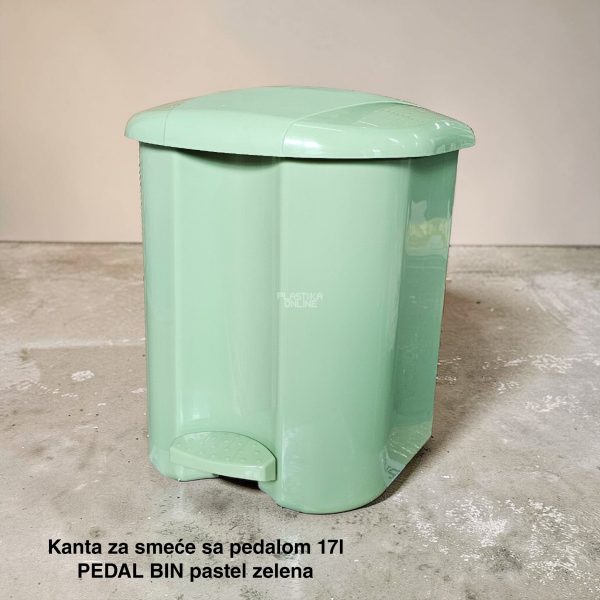 Kanta za smeće sa pedalom 17l , kanta za otpad, kanta za smeće, kanta za kuhinju, kanta za kupatilo, kanta za kancelariju zelena