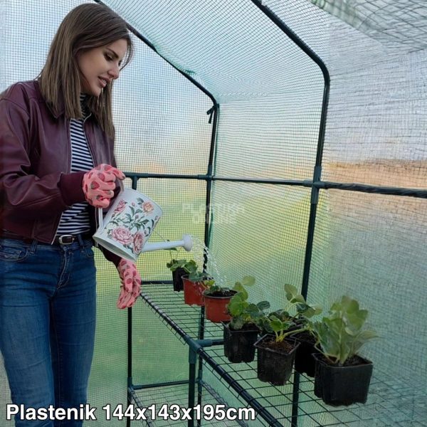 Plastenik 143x143x195cm, Montažni plastenik, Veliki plastenik za dvorište, Plastenik za rasad, Baštenski plastenik sa UV zaštitom, Plastenik sa rolo vratima