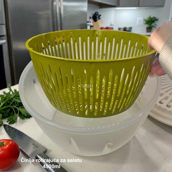Oceđivač salate 4500 ml, Oceđivač za salatu, Centrifuga za salatu, Veliki oceđivač za salatu, Oceđivač za povrće