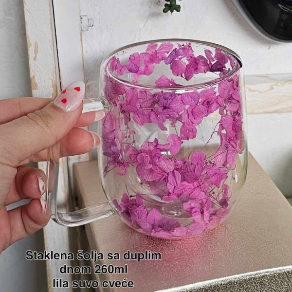 Staklena šolja sa duplim dnom 260 ml - staklena šolja, šolje sa duplim dnom
