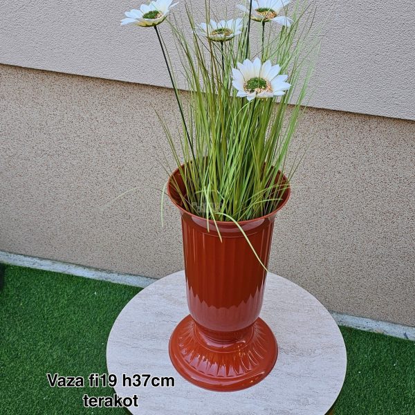 Vaza fi19 h37 cm, Plastična vaza za cveće, Vaza za cvećare, Dekorativna vaza, Velika vaza, plastične vaze