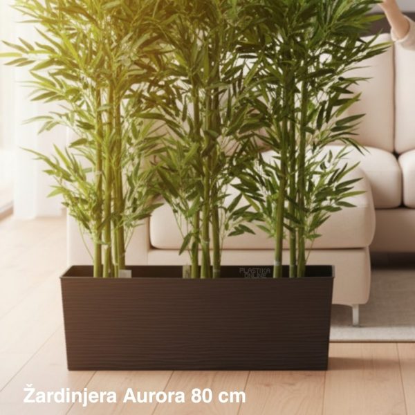 Žardinjera Aurora 80cm , Žardinjere za terasu, Žardinjere, velike plasticne zardinjere ANTRACIT
