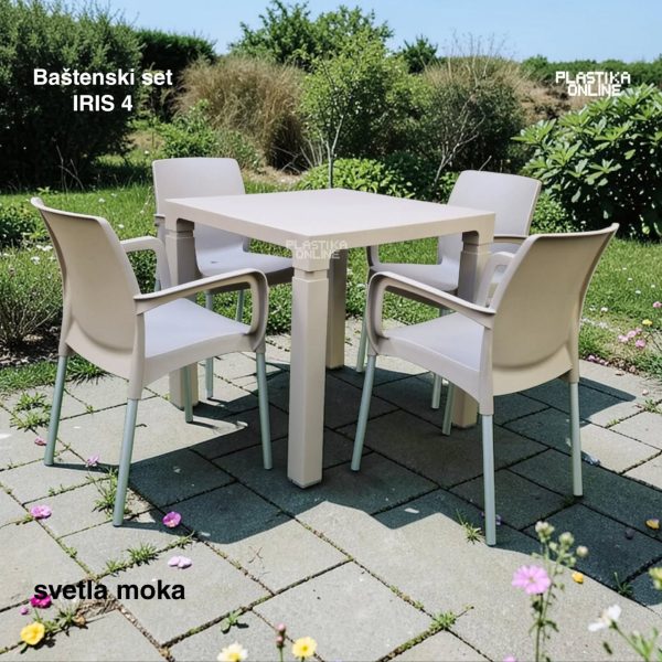 Baštenska garnitura Iris 4 svetla moka