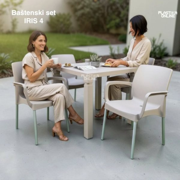 Baštenska garnitura Iris 4 svetla moka
