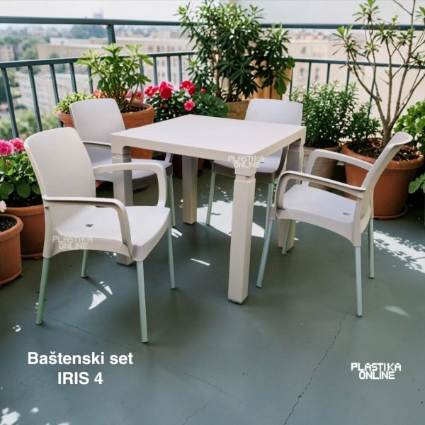 Baštenska garnitura Iris 4 svetla moka