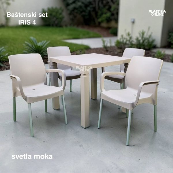 Baštenska garnitura Iris 4 svetla moka