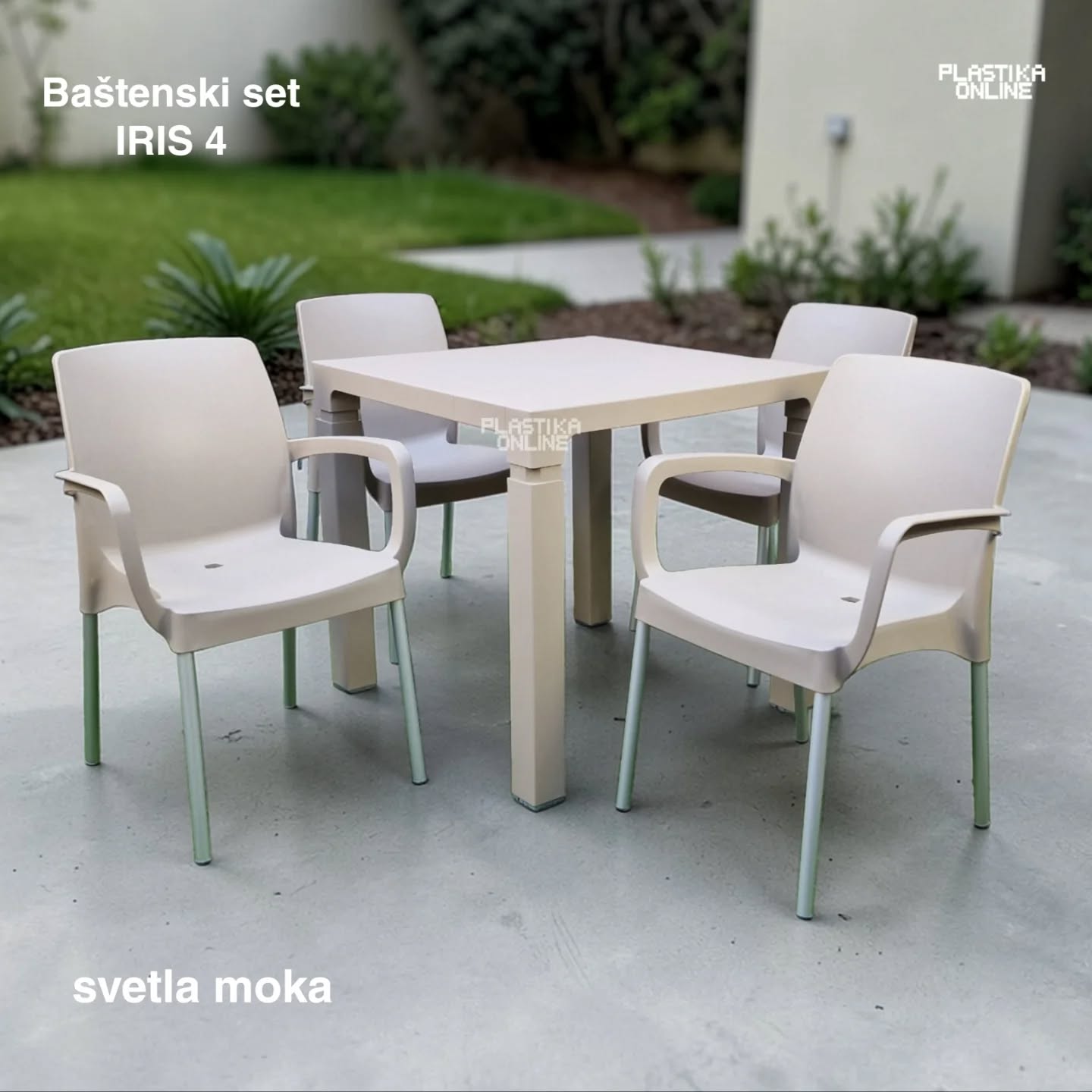 Baštenska garnitura Iris 4 svetla moka