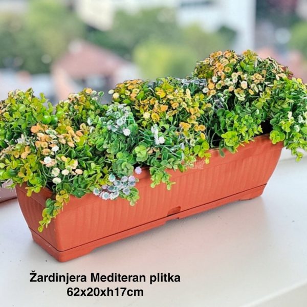 zardinjera mediteran 62 , plasticne zardinjere, zardinjere za balkon, zardinjere za terasu, zardinjere, dugacke zardinjere terakot