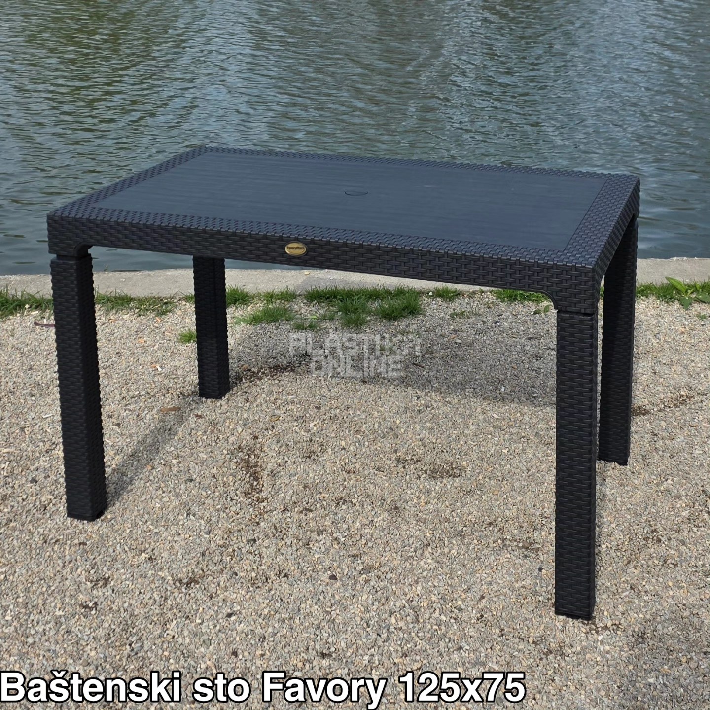 Plastični sto 125x75 Favory, Plastični sto 125x75, Baštenski sto od plastike, Sto sa imitacijom ratana, Sto za terasu, Višenamenski plastični sto
