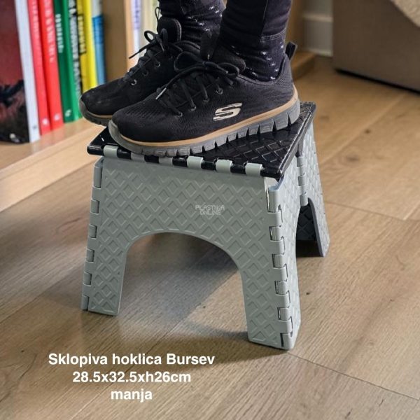 Sklopiva hoklica BURSEV 28 , Plastična hoklica za sedenje, Višenamenska hoklica