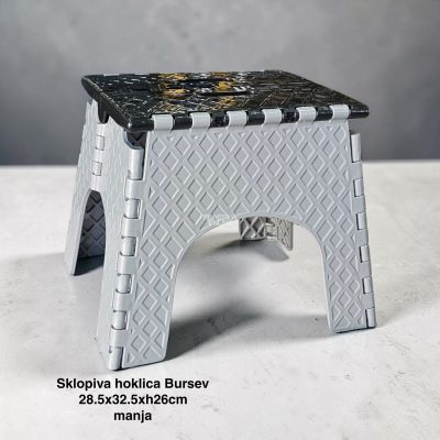Sklopiva hoklica BURSEV 28 , Plastična hoklica za sedenje, Višenamenska hoklica
